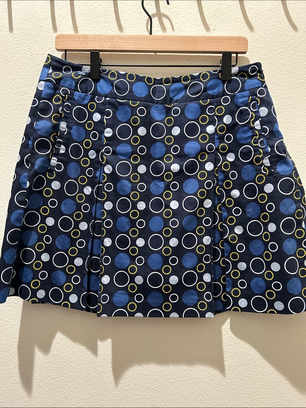 Lizgolf Navy Circle-Print Golf Skorts
